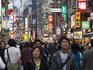 Crowded streets of Shibuya.