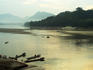 Mekong River with steps leading down from Wat Pha Baht Tai.