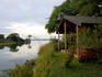 Looking over Chongwe and Zambezi Rivers from guest room at Chongwe River Camp.