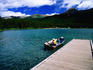 Boating on Maligne Lake.