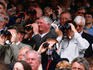 Crowd with binoculars at Galway Races.