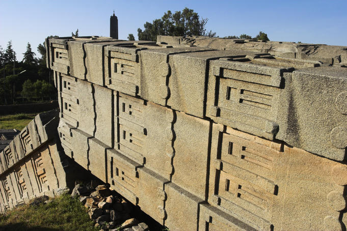 The 22m Great Stele in Northern Stelae Park, believed to be the largest single block of stone that humans have tried to erect. Scholars believe it toppled over while being erected.