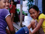 Local girls smiling.