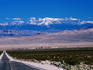 Death Valley Junction from CA 130, Spring Mountains (Nevada) in background.