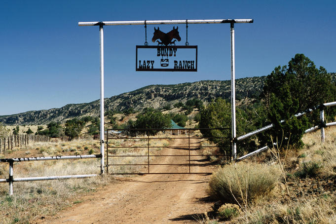 Ranch gate near Mount Trumbull.