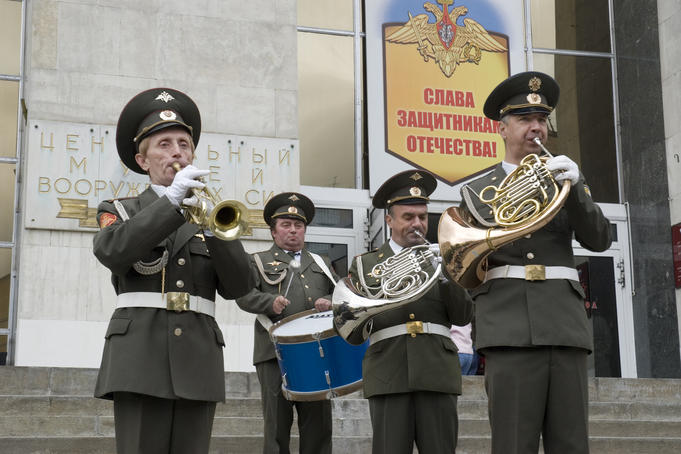 Brass band of the Central Museum of Armed Forces.