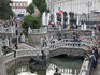 Canal and fountain outside Kremlin walls.