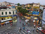 Traffic intersection, downtown Hanoi.