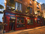 Exterior of Temple Bar pub in evening.
