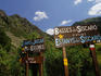 Siscaro mountain lakes trekking signs.