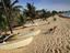 Catamaran on beach, Placencia