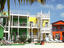 Colourful beach accomodation, Caye Caulker