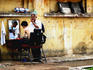 Streetside hairdresser.