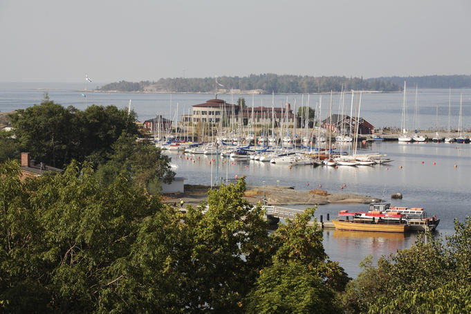 Liuskasaari island from Kaivopuisto park.