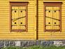 Traditional wooden facade, Suomenlinna, Sveaborg island.