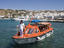 Boat in harbour, Mykonos, Cyclades Islands.
