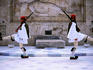Evzones (Royal Guards) performing changing of the guards at Parliament.