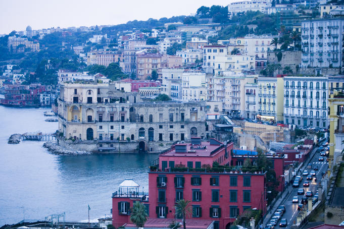 Buildings along waterfront, Posilipo.