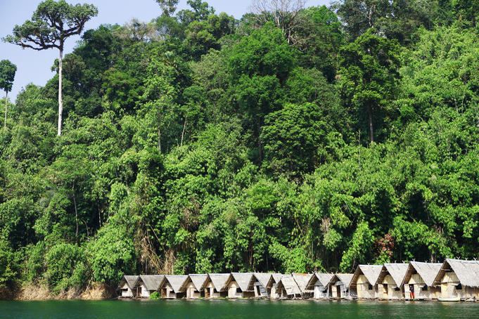 Raft houses, Cheow Lan lake.