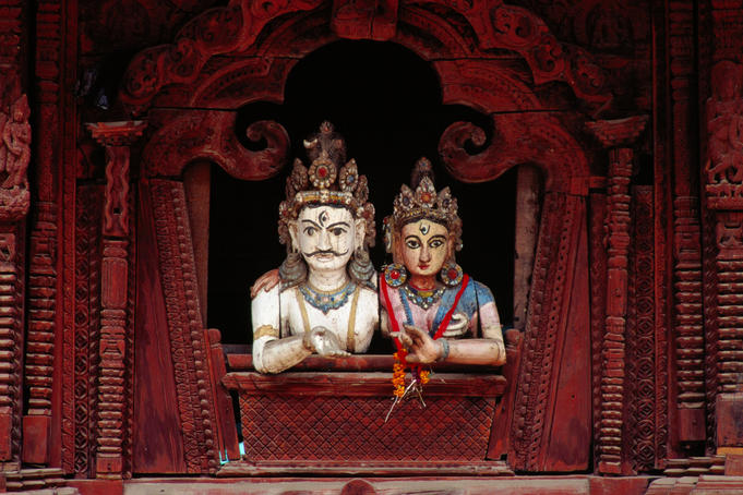 Shiva and Parvati Temple in Durbar Square.