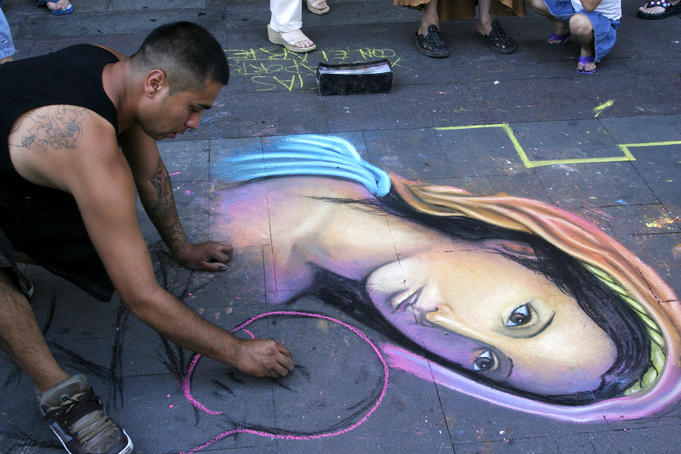 Street artist, Plaza de Armas.