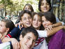 Teenagers hanging out in Piazza Vanvitelli, Vomero.