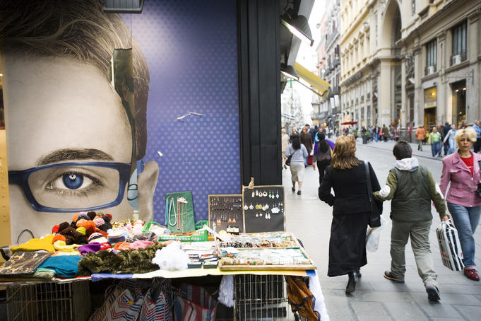 Streetside shoping on Via Toledo, Centro Storico.