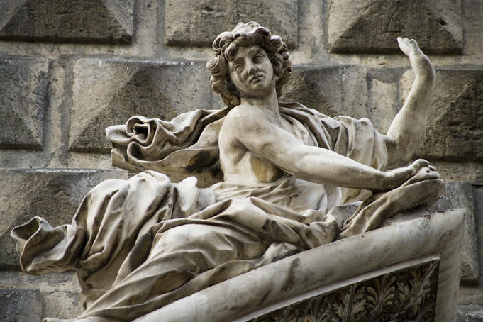 Detail of facade, Chiesa del Gesu Nuovo, Centro Storico.