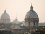 St Maria Maggiore, foreground, with St Peter's Basillica beyond, from Capitoline Hill.