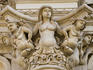 Baroque facade detail of the 17th century Basilica di Santa Croce.
