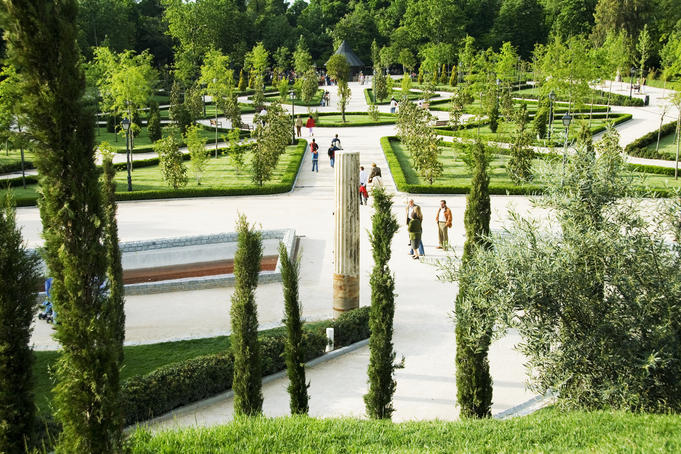 Bosque del Recuerdo (Forest of the Remembrance) memorial to the 191 victims of the 11 March 2004 train bombings, in Parque del Buen Retiro.