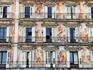 Frescoes on facade of Real Casa de la Panaderia (Royal Bakery) on Plaza Mayor.