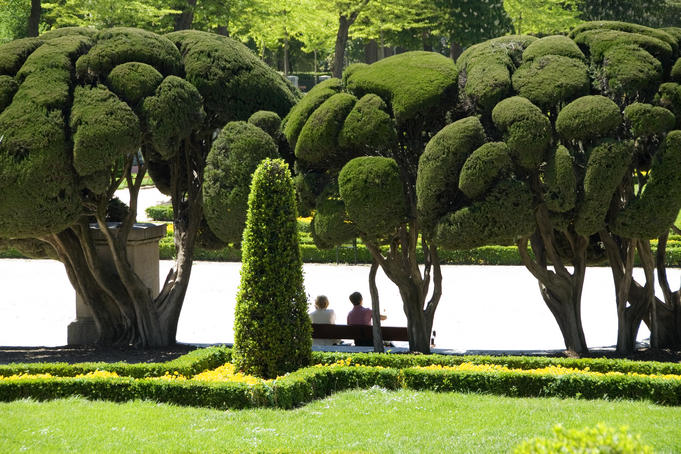 Parterre Gardens in Parque del Buen Retiro.