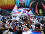 Crowd and hot-air balloons, Albuquerque International Balloon Fiesta 2006.