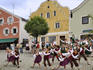 Children performing traditional folk dances in the old quarter, Kelheim
