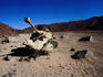 Ruined Chadian rebel tank in Jebel Arkno (Arkenu), southwest Libya.
