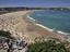 Overlooking Bondi Beach on a busy day.