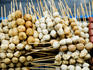 Street food on skewers.