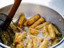 Street food being deep fried.