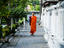 Monk walking, Bangkok