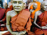 Buddhist monk mannequins.