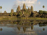 Angkor Wat and its perfect reflection.