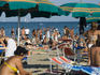 Crowd on Lido beach in high season.