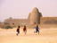 Children playing with cotton ball, Timbuktu