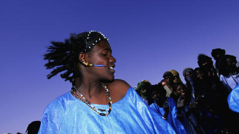 Bella girl dressed for festival, Mali
