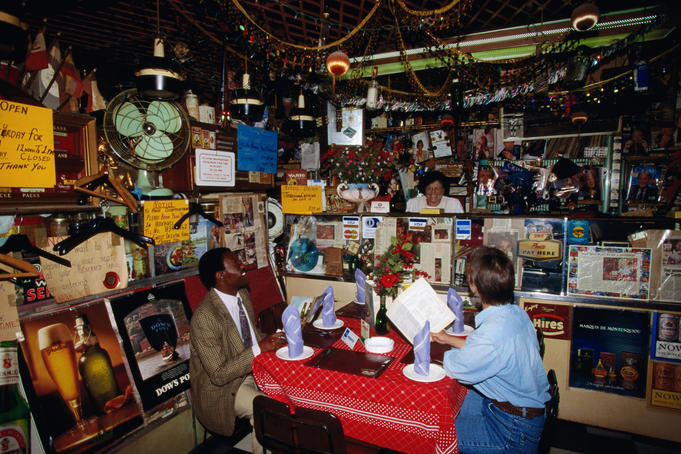Interior of Kapitan's Restaurant.