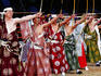 Archers in traditional dress at a contest at Kamigamo-Jinja.
