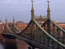 The Freedom Bridge (Szabadsag hid) over the Danube river at Gellert Hill.