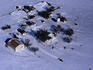 Aerial of ranch after blizzard, Bent County.