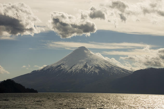 Osorno Volcano from Lake Todos Los Santos.